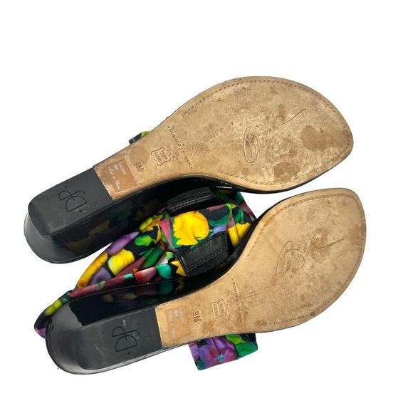 Donald J. Pliner Dasan Stretch Wedge Colorful Floral Tulip Print Sandals Size 9 - Picture 5 of 10